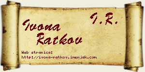 Ivona Ratkov vizit kartica